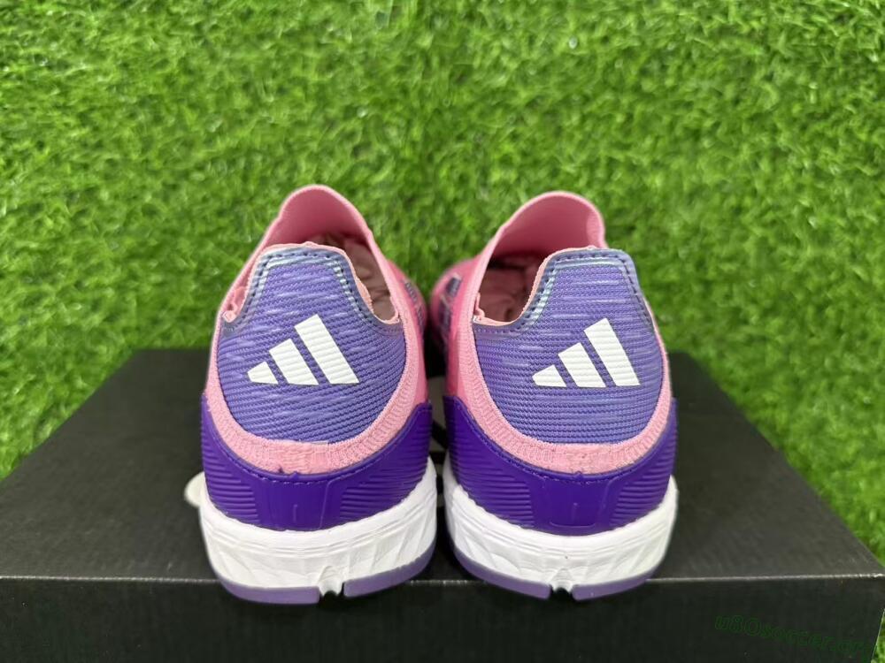 Adidas F50 Elite Laceless TF Football Shoes - Pink/Vivid Pink/Deep Purple