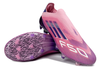 Adidas F50 Elite Laceless FG Football Boots - Pink/Vibrant Violet/Soft Lavender