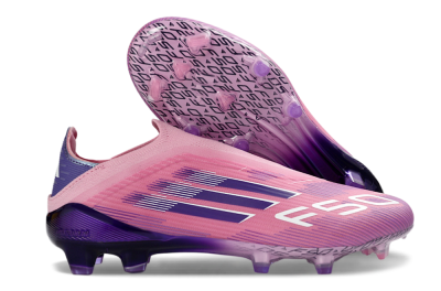 Adidas F50 Elite Laceless FG Football Boots - Pink/Vibrant Violet/Soft Lavender