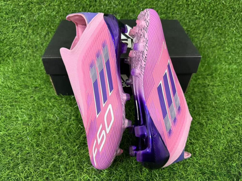 Adidas F50 Elite Laceless FG Football Boots - Pink/Vibrant Violet/Soft Lavender