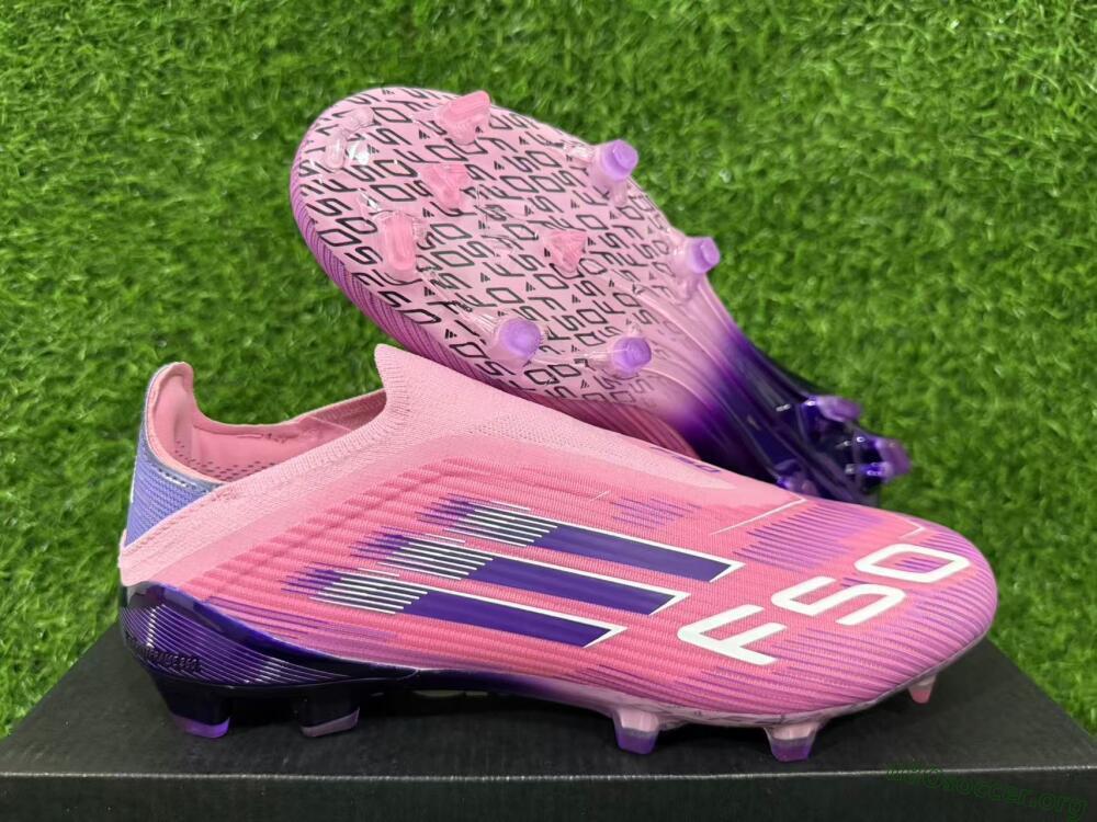 Adidas F50 Elite Laceless FG Football Boots - Pink/Vibrant Violet/Soft Lavender