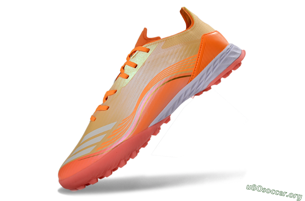 Messi x Adidas F50 Pro TF Football Shoes - Orange/Coral Glow/Soft Peach 5