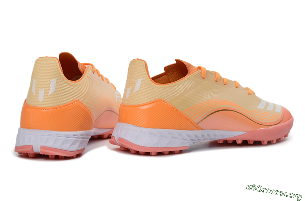 Messi x Adidas F50 Pro TF Football Shoes - Orange/Coral Glow/Soft Peach 6