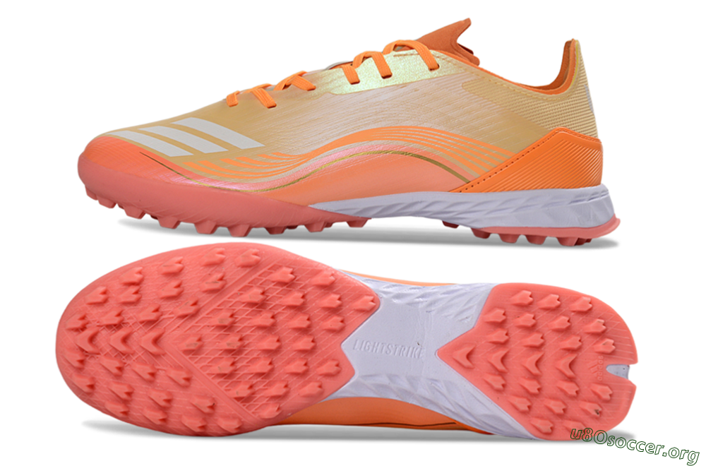 Messi x Adidas F50 Pro TF Football Shoes - Orange/Coral Glow/Soft Peach 1
