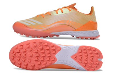 Messi x Adidas F50 Pro TF Football Shoes - Orange/Coral Glow/Soft Peach