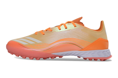 Messi x Adidas F50 Pro TF Football Shoes - Orange/Coral Glow/Soft Peach