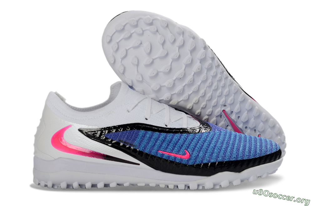 Nike Phantom 6 Elite Low TF Football Shoes - Blue/Electric Blue/Pink Flash 2