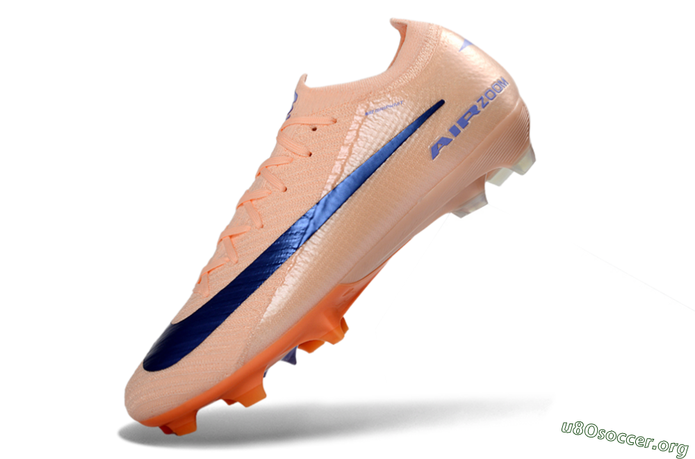 Nike Air Zoom Mercurial Vapor 16 Elite FG Football Boots - Peach/Navy Blue/Orange 6