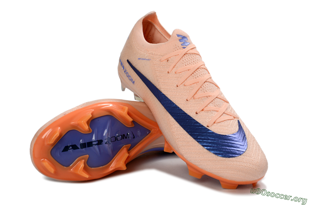 Nike Air Zoom Mercurial Vapor 16 Elite FG Football Boots - Peach/Navy Blue/Orange 4