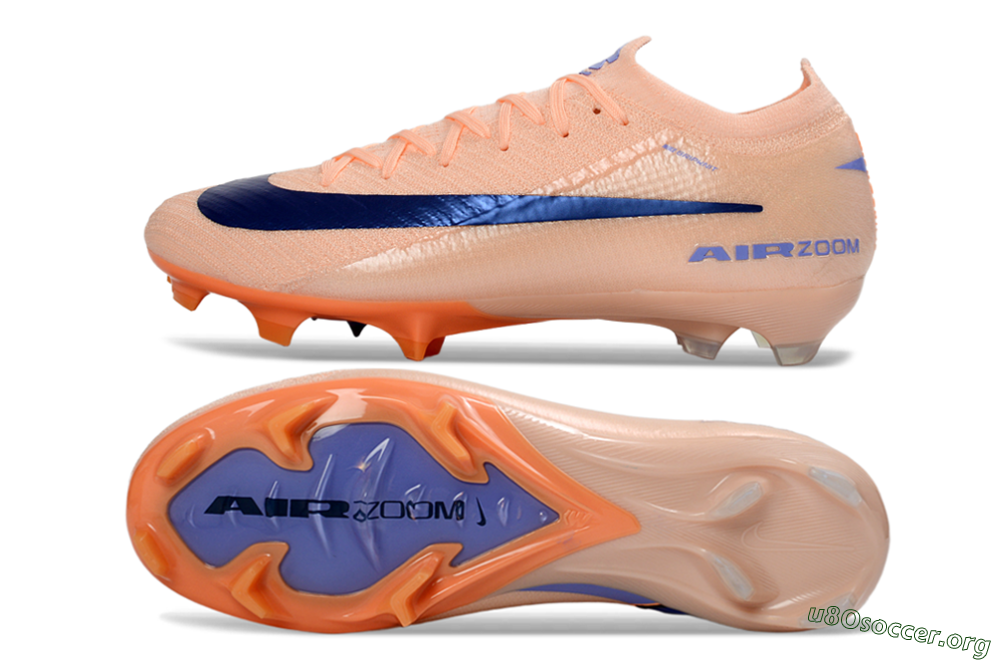 Nike Air Zoom Mercurial Vapor 16 Elite FG Football Boots - Peach/Navy Blue/Orange 1