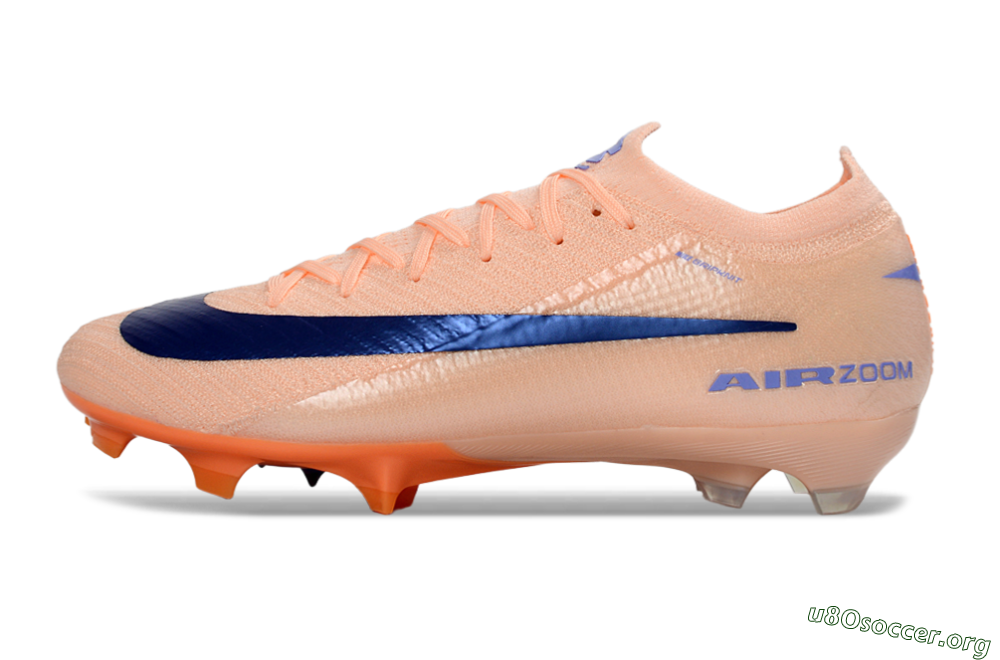 Nike Air Zoom Mercurial Vapor 16 Elite FG Football Boots - Peach/Navy Blue/Orange 3