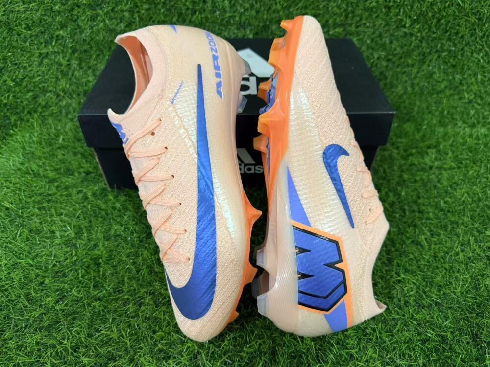 Nike Air Zoom Mercurial Vapor 16 Elite FG Football Boots - Peach/Navy Blue/Orange