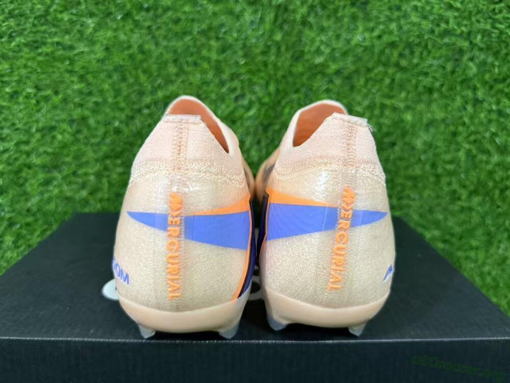Nike Air Zoom Mercurial Vapor 16 Elite FG Football Boots - Peach/Navy Blue/Orange