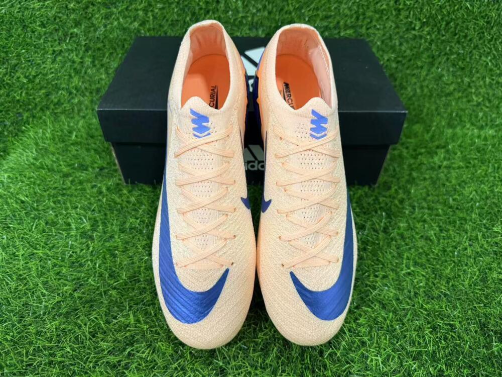 Nike Air Zoom Mercurial Vapor 16 Elite FG Football Boots - Peach/Navy Blue/Orange