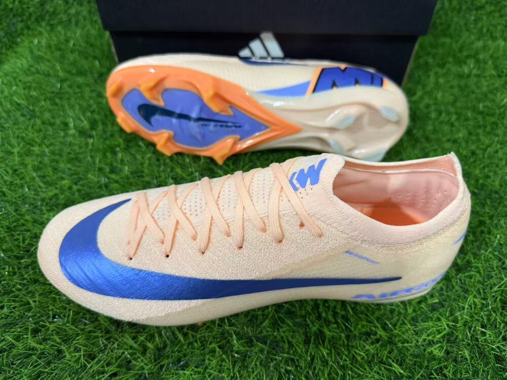 Nike Air Zoom Mercurial Vapor 16 Elite FG Football Boots - Peach/Navy Blue/Orange
