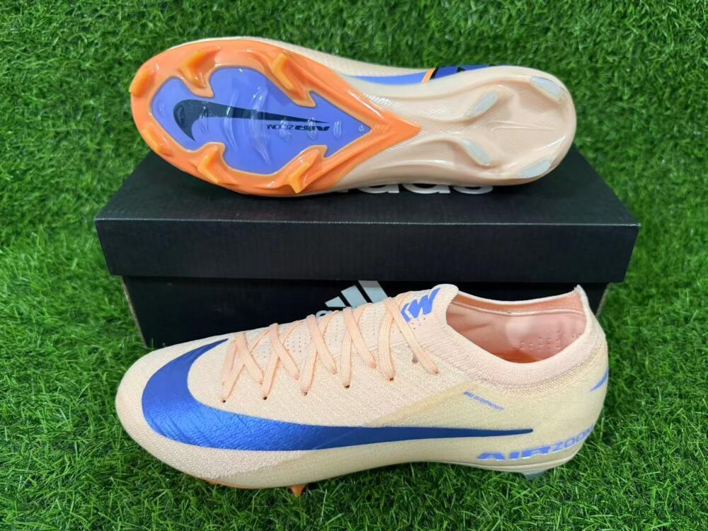 Nike Air Zoom Mercurial Vapor 16 Elite FG Football Boots - Peach/Navy Blue/Orange