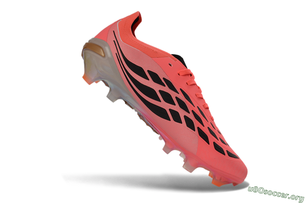 Adidas Predator 26 Elite FG Football Boots - Pink/Vibrant Coral/Steel Gray 5