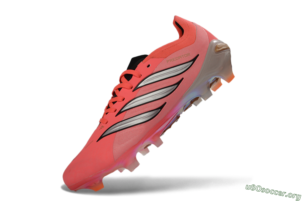 Adidas Predator 26 Elite FG Football Boots - Pink/Vibrant Coral/Steel Gray 6