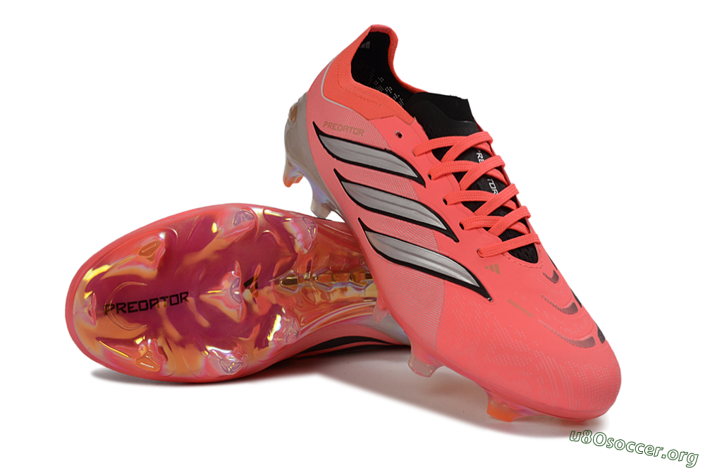 Adidas Predator 26 Elite FG Football Boots - Pink/Vibrant Coral/Steel Gray 4