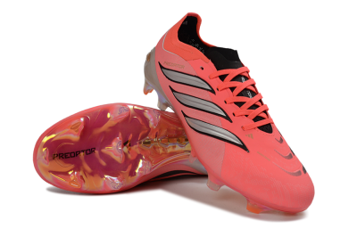 Adidas Predator 26 Elite FG Football Boots - Pink/Vibrant Coral/Steel Gray