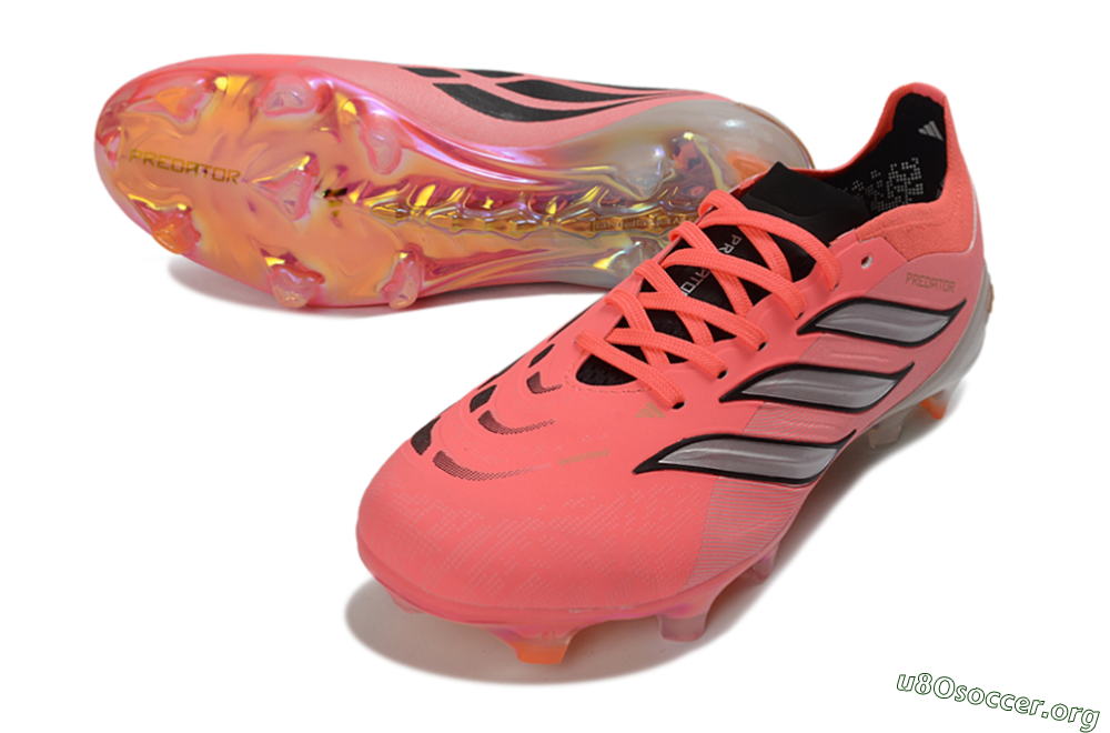 Adidas Predator 26 Elite FG Football Boots - Pink/Vibrant Coral/Steel Gray 0