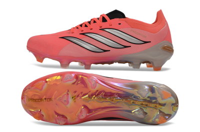Adidas Predator 26 Elite FG Football Boots - Pink/Vibrant Coral/Steel Gray