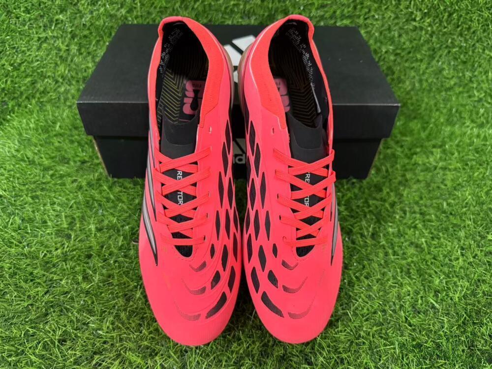 Adidas Predator 26 Elite FG Football Boots - Pink/Vibrant Coral/Steel Gray