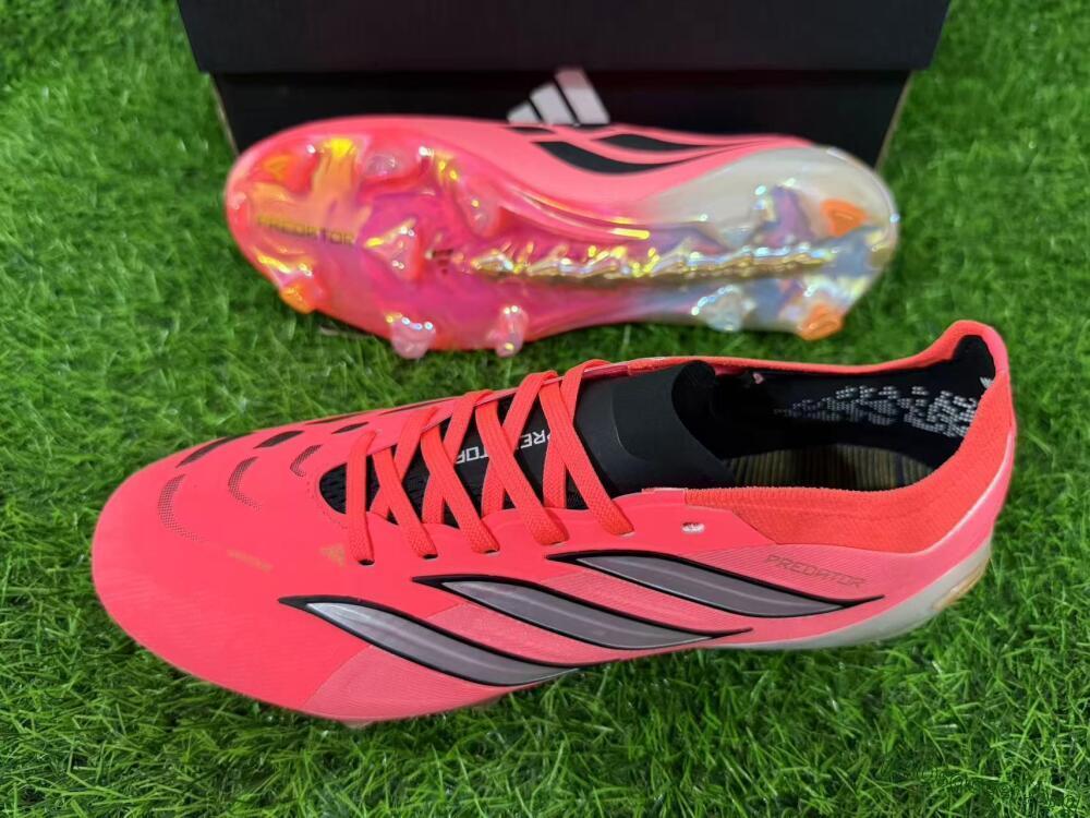 Adidas Predator 26 Elite FG Football Boots - Pink/Vibrant Coral/Steel Gray
