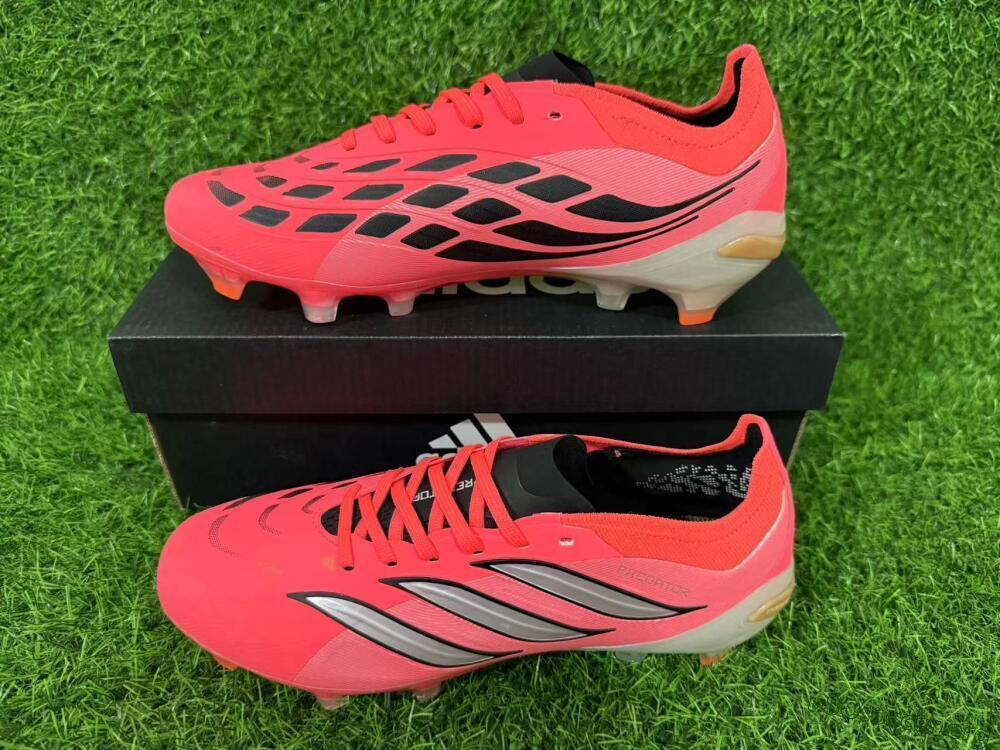 Adidas Predator 26 Elite FG Football Boots - Pink/Vibrant Coral/Steel Gray