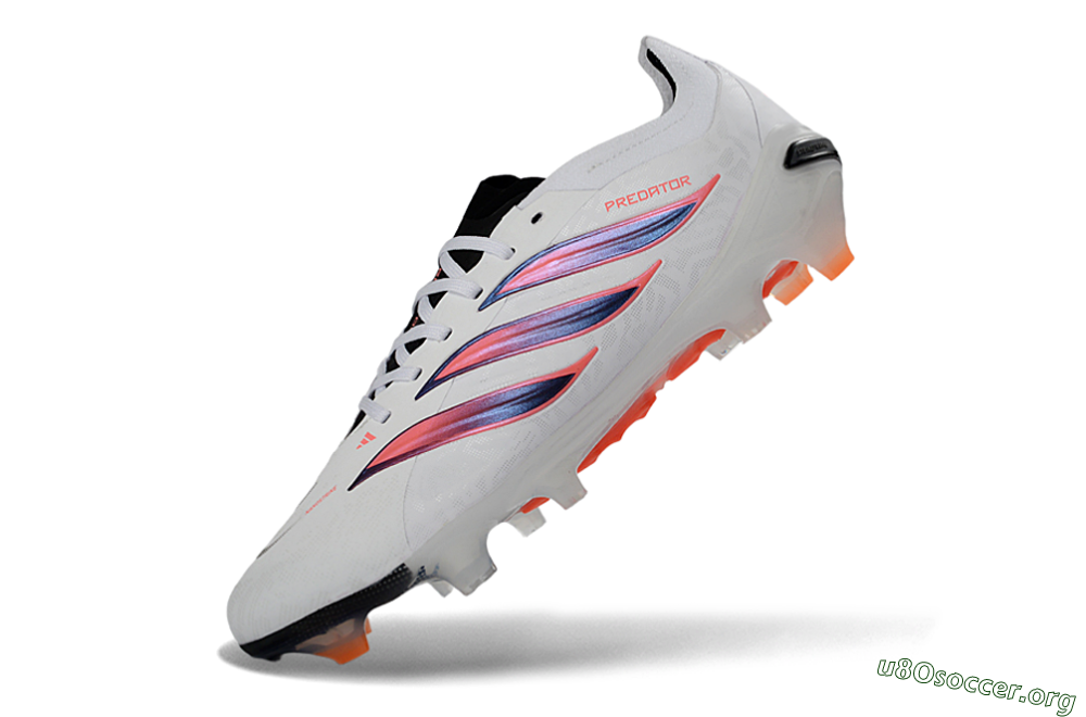 Adidas Predator 26 Elite FG Football Boots - White/Electric Orange/Black 6