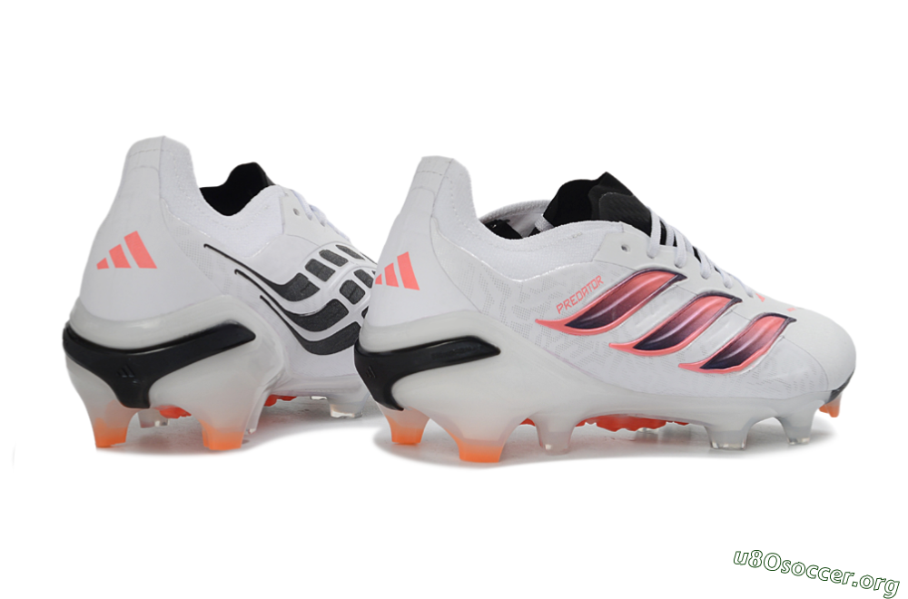 Adidas Predator 26 Elite FG Football Boots - White/Electric Orange/Black 7