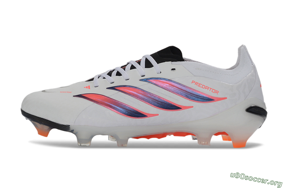 Adidas Predator 26 Elite FG Football Boots - White/Electric Orange/Black 3