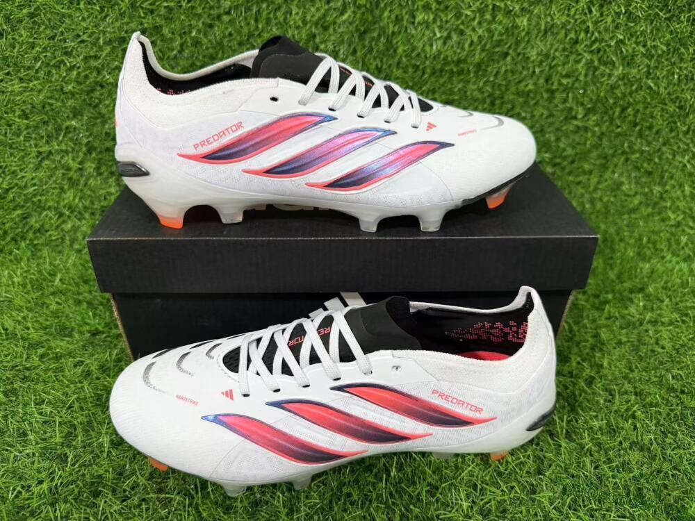 Adidas Predator 26 Elite FG Football Boots - White/Electric Orange/Black