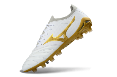 Mizuno Morelia Neo 3 FG Football Boots - White/Gold/Gray