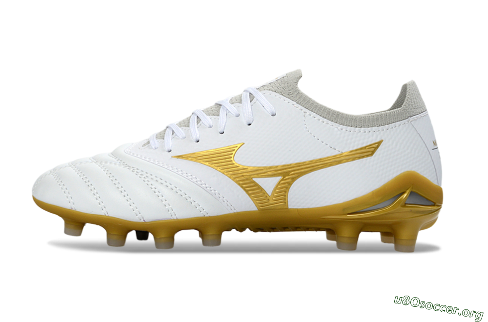 Mizuno Morelia Neo 3 FG Football Boots - White/Gold/Gray 3
