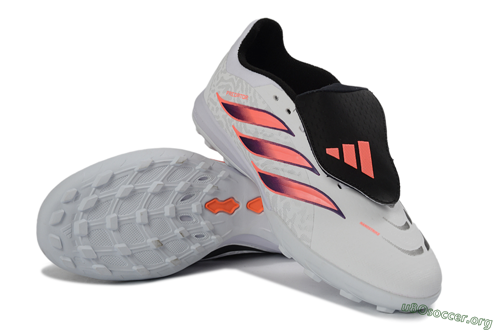 Adidas Predator 26 Elite Fold-Over Tongue TF Football Shoes - White/Electric Pink/Deep Purple 4