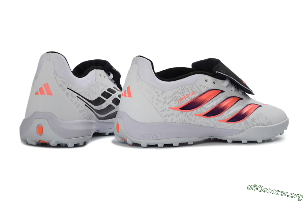 Adidas Predator 26 Elite Fold-Over Tongue TF Football Shoes - White/Electric Pink/Deep Purple 7