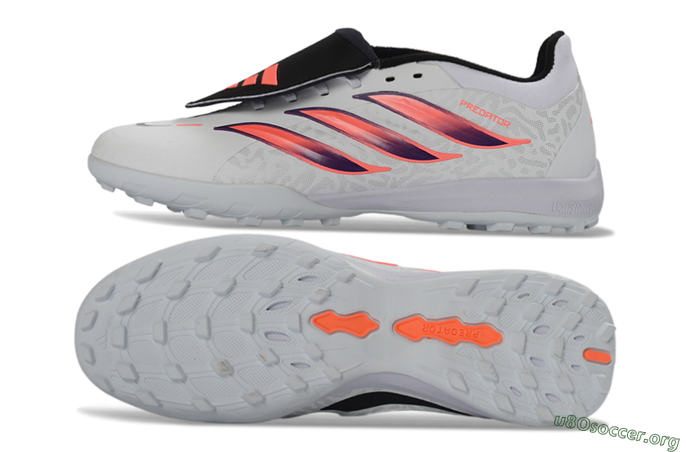 Adidas Predator 26 Elite Fold-Over Tongue TF Football Shoes - White/Electric Pink/Deep Purple 1