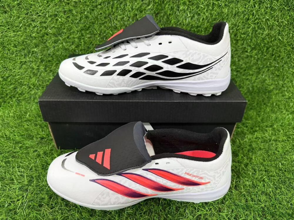 Adidas Predator 26 Elite Fold-Over Tongue TF Football Shoes - White/Electric Pink/Deep Purple