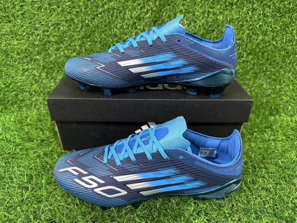 Adidas F50 Elite FG Football Boots - Blue/Deep Ocean/Sky Blue 9