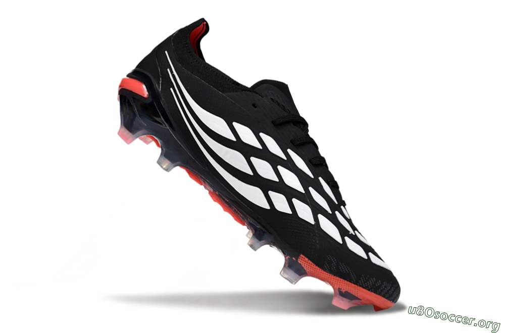 Adidas Predator 26 Elite FG Football Boots - Black/Fiery Red/Sleek White 4