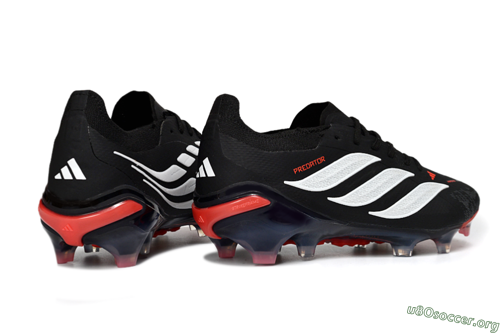 Adidas Predator 26 Elite FG Football Boots - Black/Fiery Red/Sleek White 6