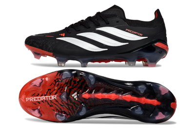 Adidas Predator 26 Elite FG Football Boots - Black/Fiery Red/Sleek White