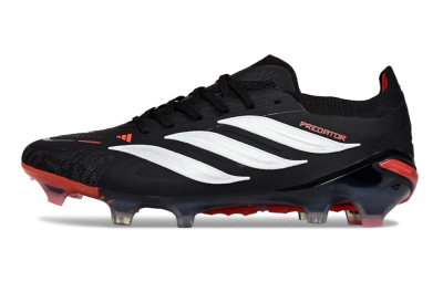 Adidas Predator 26 Elite FG Football Boots - Black/Fiery Red/Sleek White