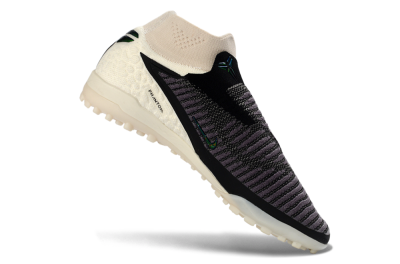 Nike Phantom 6 Elite High TF Football Shoes - Black/Charcoal Grey/White