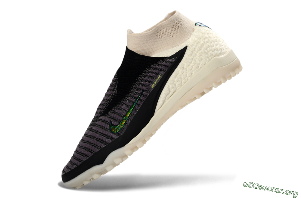 Nike Phantom 6 Elite High TF Football Shoes - Black/Charcoal Grey/White 5