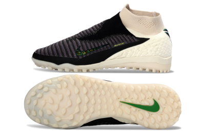 Nike Phantom 6 Elite High TF Football Shoes - Black/Charcoal Grey/White