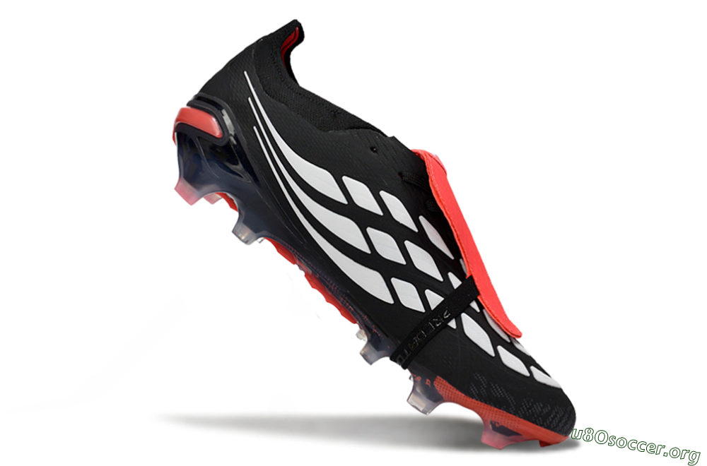 Adidas Predator 26 Elite Fold-Over Tongue FG Football Boots - Black/Crimson Red/Slate Grey 4