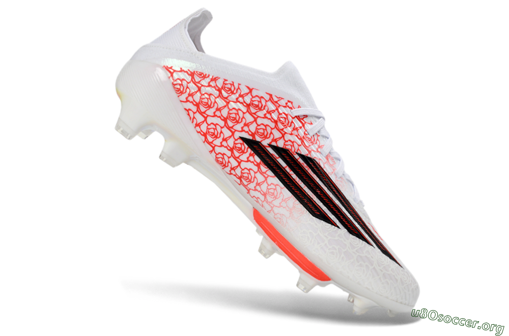 Adidas F50+ Elite Lightstrike Pro FG Football Boots - White/Crimson Red/Black 5