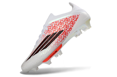 Adidas F50+ Elite Lightstrike Pro FG Football Boots - White/Crimson Red/Black